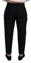 Black Cotton Chino Formal Pants Dolce & Gabbana