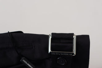 Black Cotton Chino Formal Pants Dolce & Gabbana