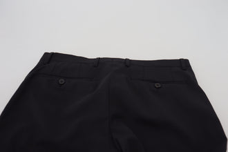 Black Wool Chino Formal Pants Dolce & Gabbana