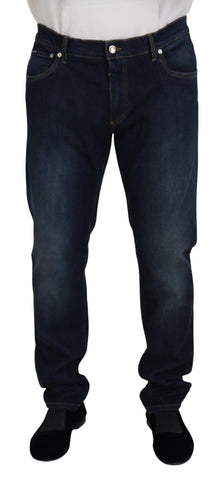 Blue Cotton Straight Fit Casual Denim Jeans Dolce & Gabbana