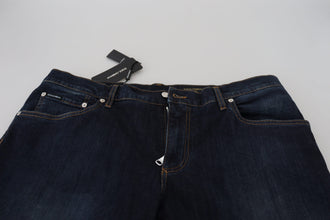 Blue Cotton Straight Fit Casual Denim Jeans Dolce & Gabbana