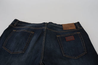 Blue Cotton Straight Fit Casual Denim Jeans Dolce & Gabbana