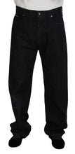 Black Washed Cotton Men Casual Denim Jeans Dolce & Gabbana