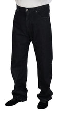 Black Washed Cotton Men Casual Denim Jeans Dolce & Gabbana