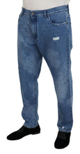 Blue Washed Cotton Casual Denim Jeans Dolce & Gabbana