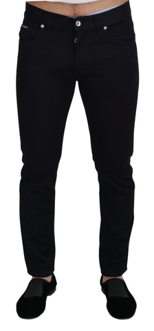 Black Cotton Skinny Casual Denim Jeans Dolce & Gabbana