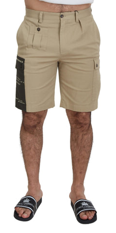 Beige Cotton Cargo Bermuda Shorts Dolce & Gabbana