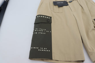 Beige Cotton Cargo Bermuda Shorts Dolce & Gabbana