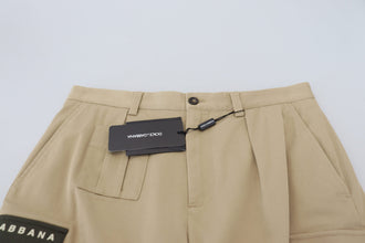 Beige Cotton Cargo Bermuda Shorts Dolce & Gabbana