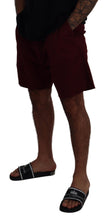 Maroon Cotton Bermuda Casual Shorts Dolce & Gabbana