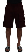 Maroon Bermuda Cargo Men Shorts Dolce & Gabbana