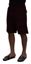 Maroon Bermuda Cargo Men Shorts Dolce & Gabbana