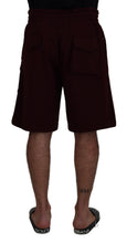 Maroon Bermuda Cargo Men Shorts Dolce & Gabbana