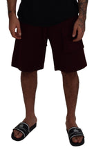 Maroon Bermuda Cargo Men Shorts Dolce & Gabbana