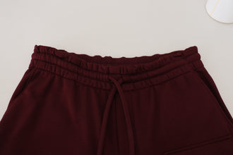 Maroon Bermuda Cargo Men Shorts Dolce & Gabbana