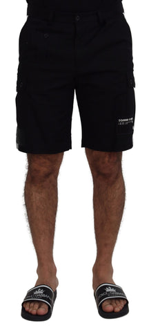 Black Bermuda Cargo Casual Shorts Dolce & Gabbana