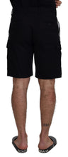 Black Bermuda Cargo Casual Shorts Dolce & Gabbana