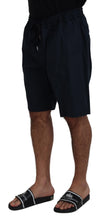 Blue Bermuda Mid Waist Casual Shorts Dolce & Gabbana