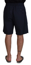 Blue Bermuda Mid Waist Casual Shorts Dolce & Gabbana