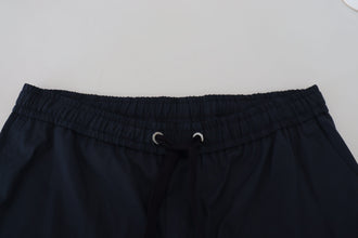 Blue Bermuda Mid Waist Casual Shorts Dolce & Gabbana