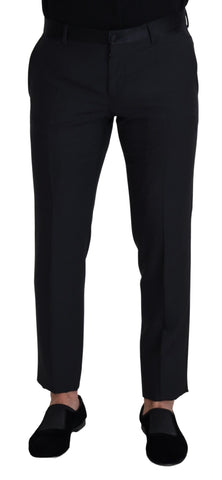 Black Wool Men Formal Pants Dolce & Gabbana
