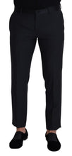 Black Wool Men Formal Pants Dolce & Gabbana