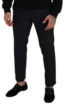 Black Wool Men Formal Pants Dolce & Gabbana