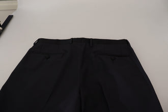 Black Wool Men Formal Pants Dolce & Gabbana
