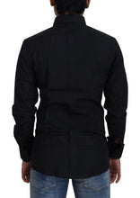 Black Cotton Slim Fit Formal Dress GOLD Shirt Dolce & Gabbana