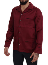 Red Silk Lounge Top Pajama Sleepwear Shirt Dolce & Gabbana
