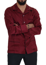 Red Silk Lounge Top Pajama Sleepwear Shirt Dolce & Gabbana