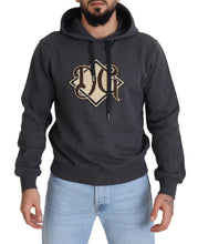 Gray Logo Cotton Hooded Sweatshirt Sweater Dolce & Gabbana