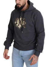 Gray Logo Cotton Hooded Sweatshirt Sweater Dolce & Gabbana