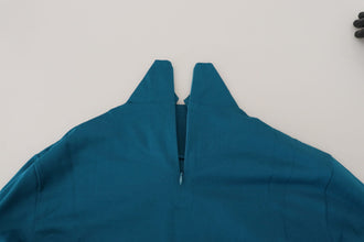 Blue Cotton Collared Slim Pullover Sweater Dolce & Gabbana