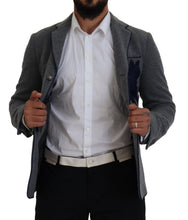 Gray Wool Roses Slim Fit Jacket Blazer Dolce & Gabbana