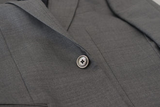 Gray Wool Silk Slim Fit Jacket Blazer Dolce & Gabbana