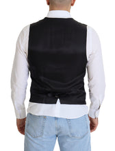 Black Wool Stretch Waistcoat Formal Vest Dolce & Gabbana