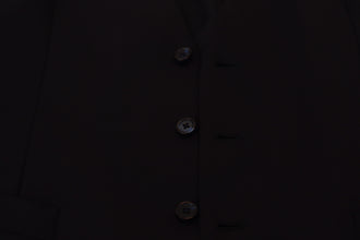 Dark Blue Wool Stretch Waistcoat Formal Vest Dolce & Gabbana