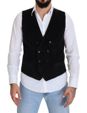 Black Cotton Double Breasted Waistcoat Vest Dolce & Gabbana