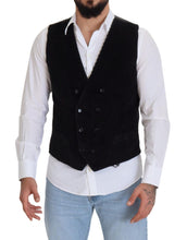 Black Cotton Double Breasted Waistcoat Vest Dolce & Gabbana