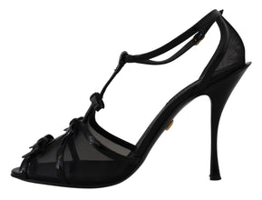 Black Stiletto High Heels Sandals Shoes Dolce & Gabbana