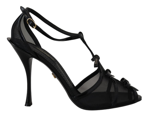 Black Stiletto High Heels Sandals Shoes Dolce & Gabbana