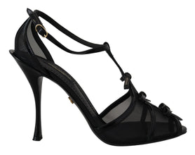 Black Stiletto High Heels Sandals Shoes Dolce & Gabbana