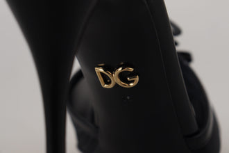 Black Stiletto High Heels Sandals Shoes Dolce & Gabbana