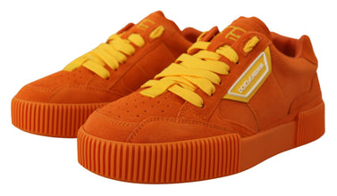 Orange Leather P.j. Tucker Sneakers Shoes Dolce & Gabbana