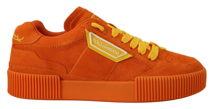 Orange Leather P.j. Tucker Sneakers Shoes Dolce & Gabbana
