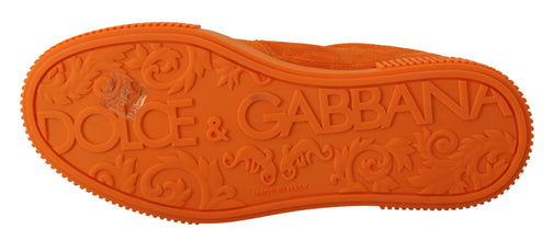 Orange Leather P.j. Tucker Sneakers Shoes Dolce & Gabbana
