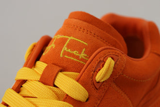 Orange Leather P.j. Tucker Sneakers Shoes Dolce & Gabbana