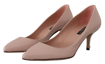 Pink Patent Leather Kitten Heels Pumps Shoes Dolce & Gabbana