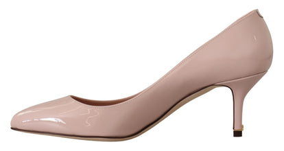 Pink Patent Leather Kitten Heels Pumps Shoes Dolce & Gabbana